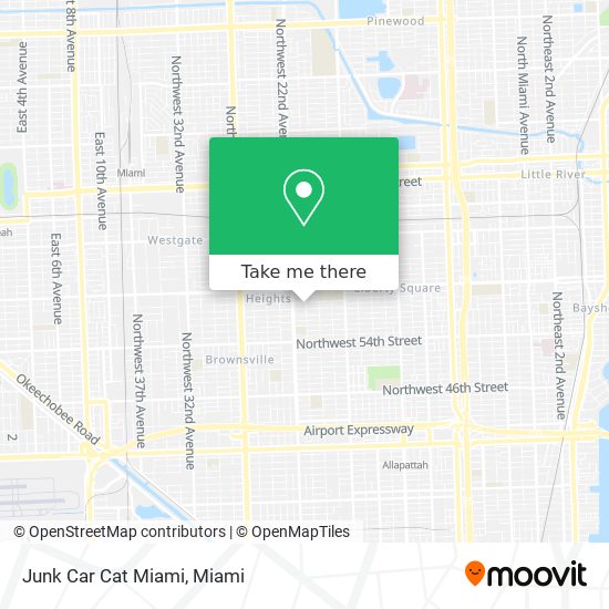 Junk Car Cat Miami map