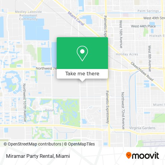 Miramar Party Rental map