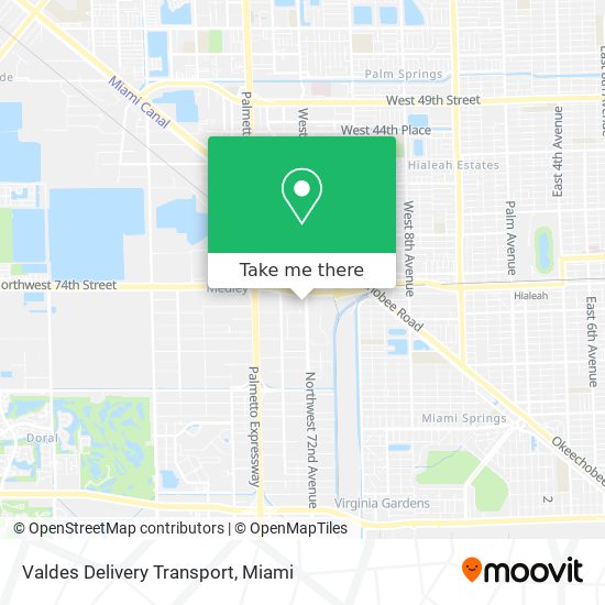 Mapa de Valdes Delivery Transport