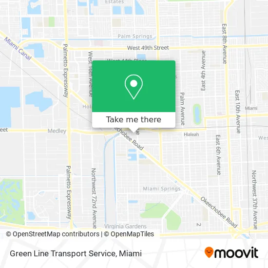 Green Line Transport Service map