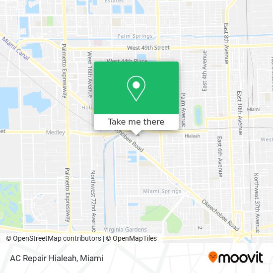 Mapa de AC Repair Hialeah