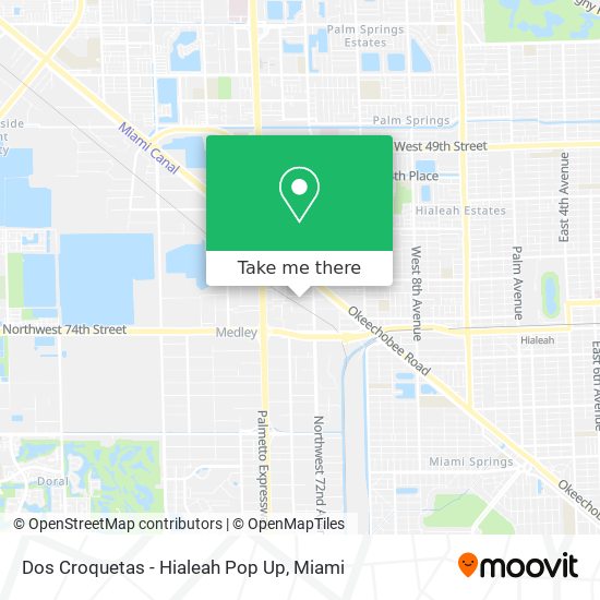Dos Croquetas - Hialeah Pop Up map
