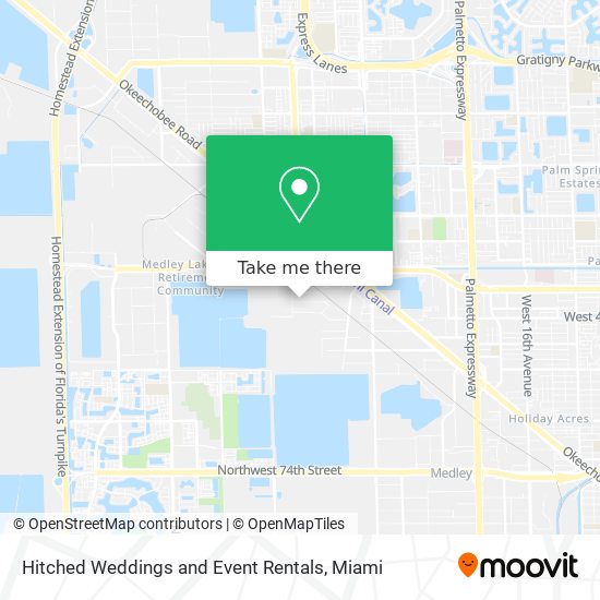 Hitched Weddings and Event Rentals map