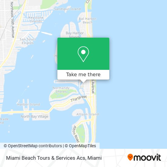 Mapa de Miami Beach Tours & Services Acs