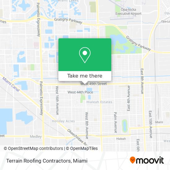 Terrain Roofing Contractors map