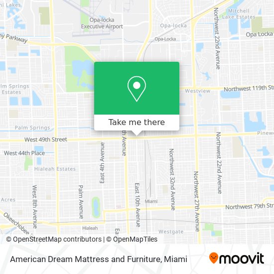 American Dream Mattress and Furniture map