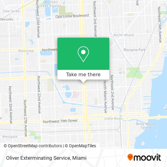 Oliver Exterminating Service map