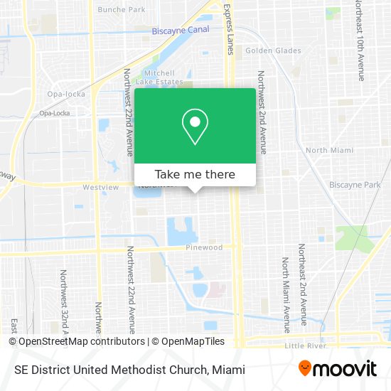 SE District United Methodist Church map