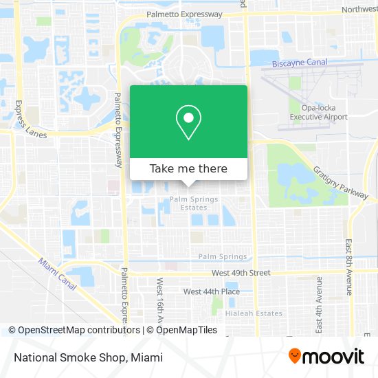 Mapa de National Smoke Shop