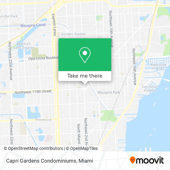 Capri Gardens Condominiums map