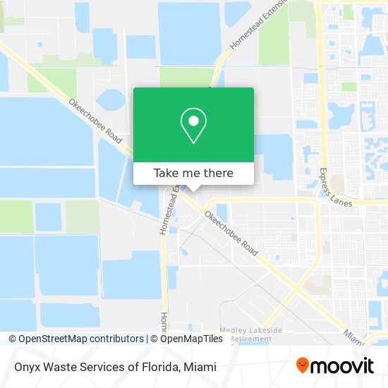 Mapa de Onyx Waste Services of Florida