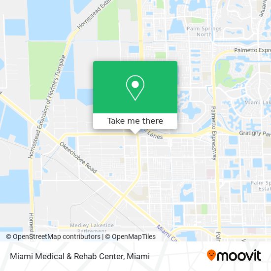 Mapa de Miami Medical & Rehab Center