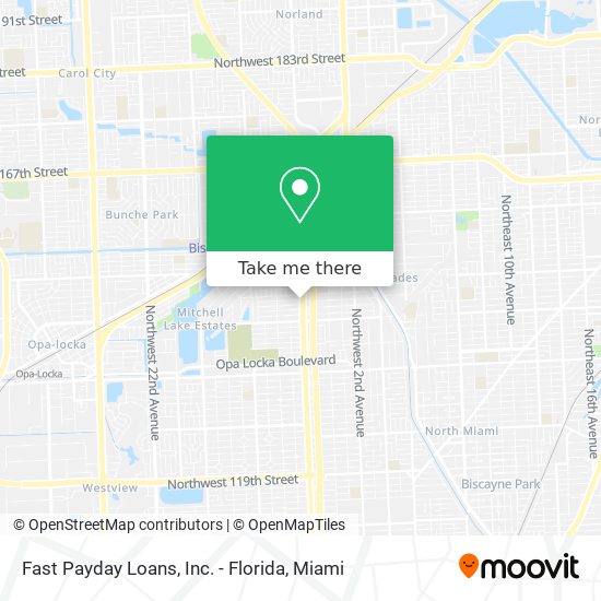 Fast Payday Loans, Inc. - Florida map