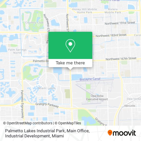 Mapa de Palmetto Lakes Industrial Park, Main Office, Industrial Development