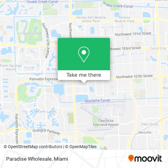 Paradise Wholesale map