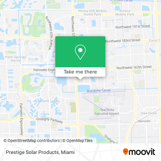 Prestige Solar Products map