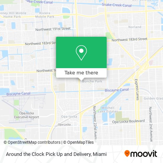 Around the Clock Pick Up and Delivery map