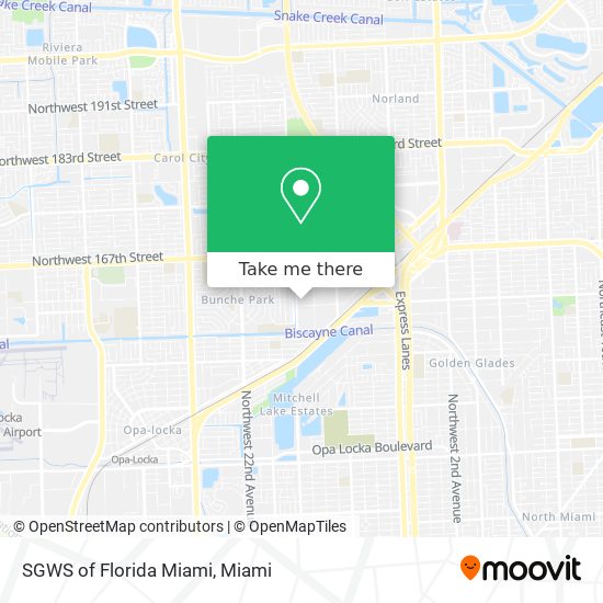 Mapa de SGWS of Florida Miami