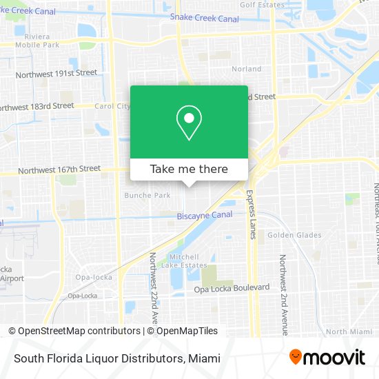 South Florida Liquor Distributors map