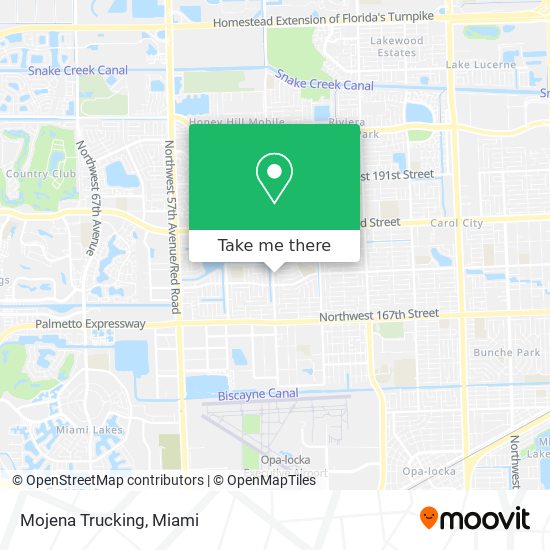 Mojena Trucking map