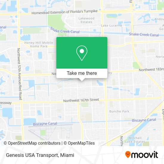 Genesis USA Transport map