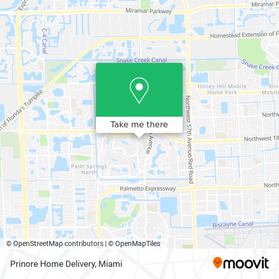 Prinore Home Delivery map