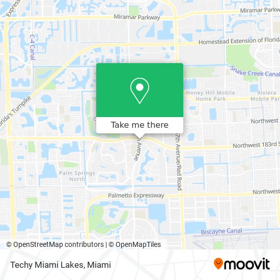 Mapa de Techy Miami Lakes