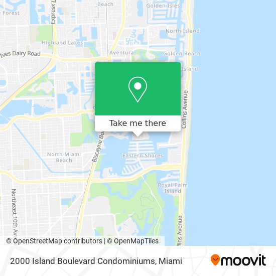 2000 Island Boulevard Condominiums map