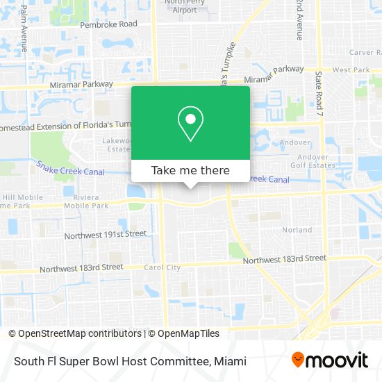 South Fl Super Bowl Host Committee map