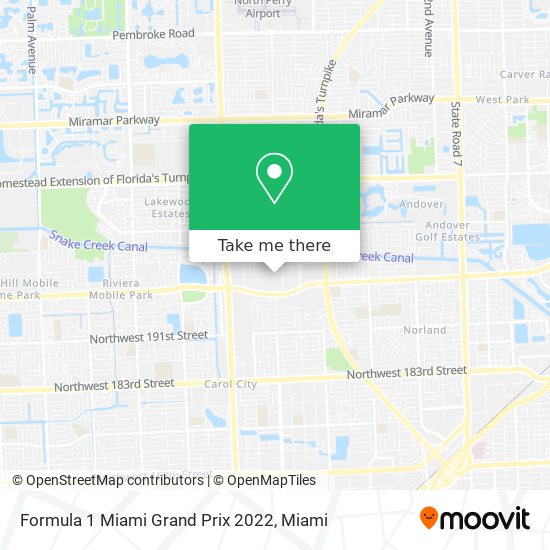 Formula 1 Miami Grand Prix 2022 map