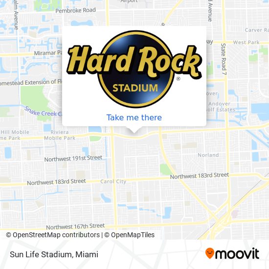 Sun Life Stadium map