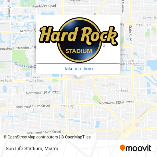 Sun Life Stadium map