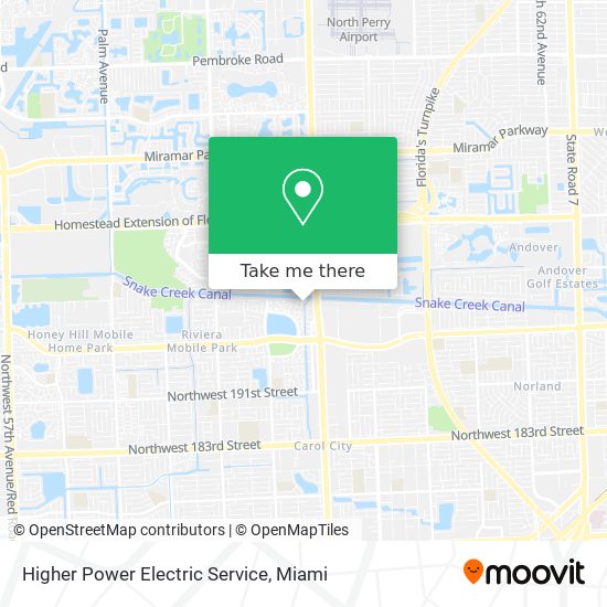 Higher Power Electric Service map
