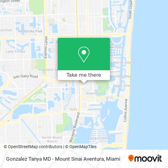 Gonzalez Tanya MD - Mount Sinai Aventura map