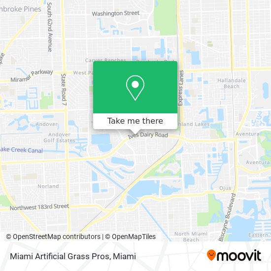 Mapa de Miami Artificial Grass Pros