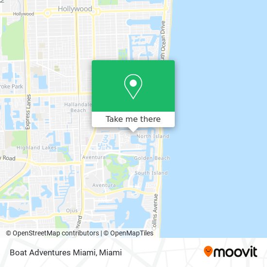 Boat Adventures Miami map