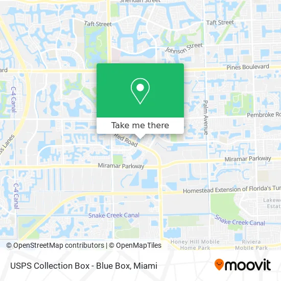 USPS Collection Box - Blue Box map