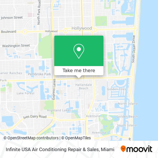 Infinite USA Air Conditioning Repair & Sales map