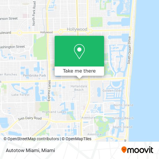 Autotow Miami map