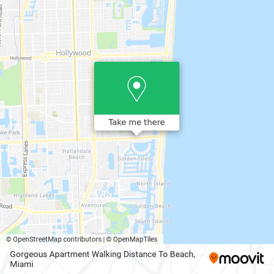 Mapa de Gorgeous Apartment Walking Distance To Beach