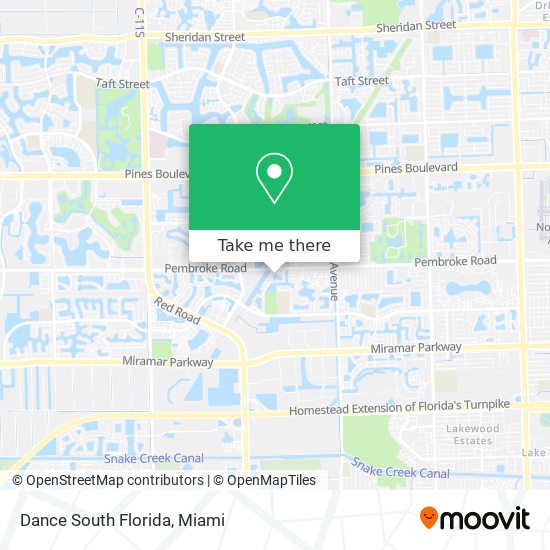 Dance South Florida map