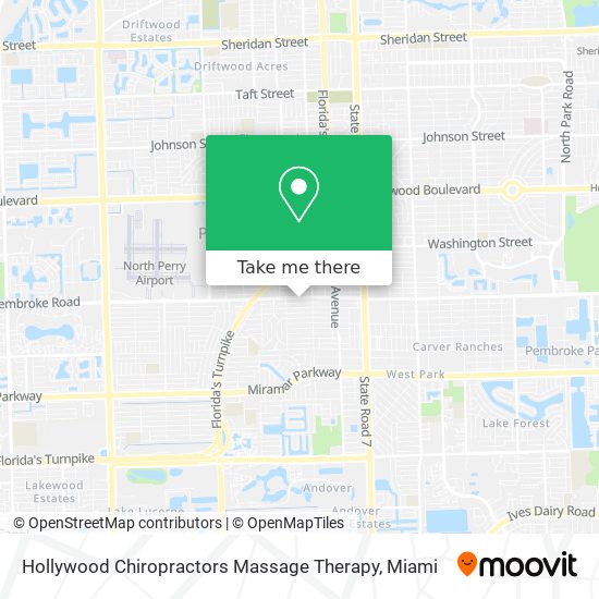 Mapa de Hollywood Chiropractors Massage Therapy