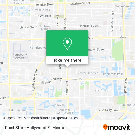 Paint Store Hollywood Fl map