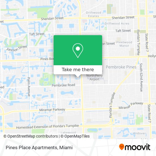 Pines Place Apartments map