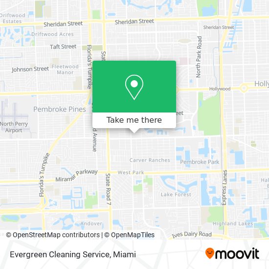 Evergreen Cleaning Service map