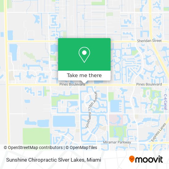 Sunshine Chiropractic Slver Lakes map