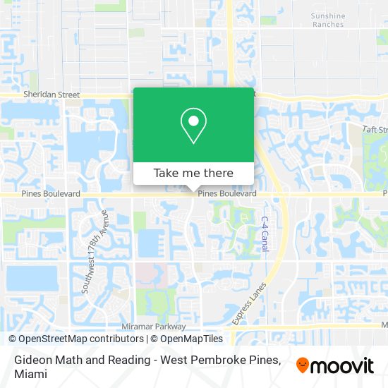 Gideon Math and Reading - West Pembroke Pines map