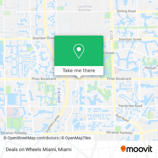 Deals on Wheels Miami map