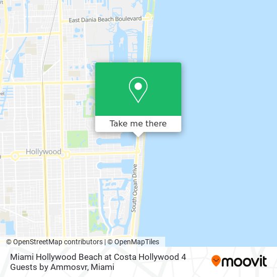 Mapa de Miami Hollywood Beach at Costa Hollywood 4 Guests by Ammosvr