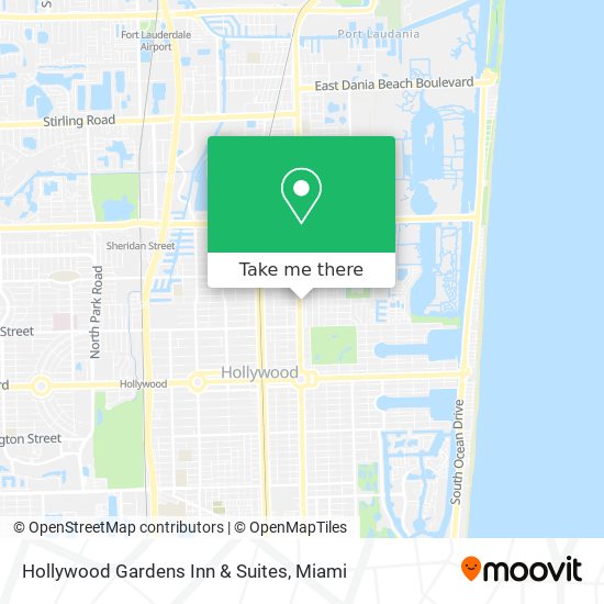 Mapa de Hollywood Gardens Inn & Suites